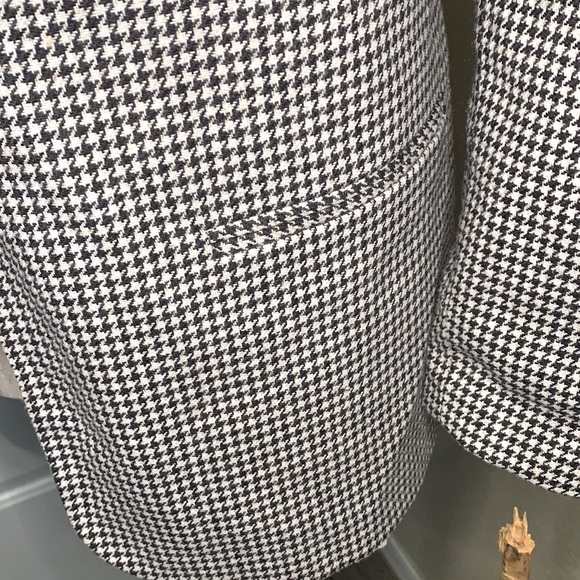 VTG Women’s Houndstooth Blazer Jacket with Velvet Collar | Size 8 - Picture 4 of 8